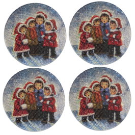 Hermia Salvamanteles de 37 cm Multicolor Pack de 4